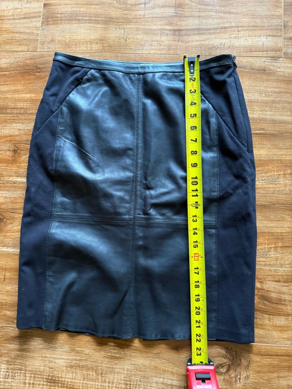 Black Genuine Leather Skirt Halogen by Nordstrom - Picture 8 of 8